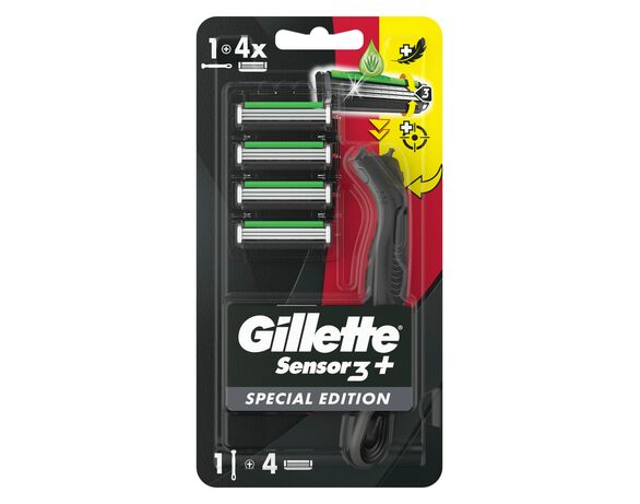 Набір бритва для гоління GILLETTE Sensor3+ SPECSAL EDITION+4 змінні касети Аврора з доставкою