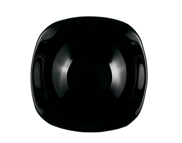 Тарілка десертна скляна Vittora Square Black d=215 мм Аврора відгуки