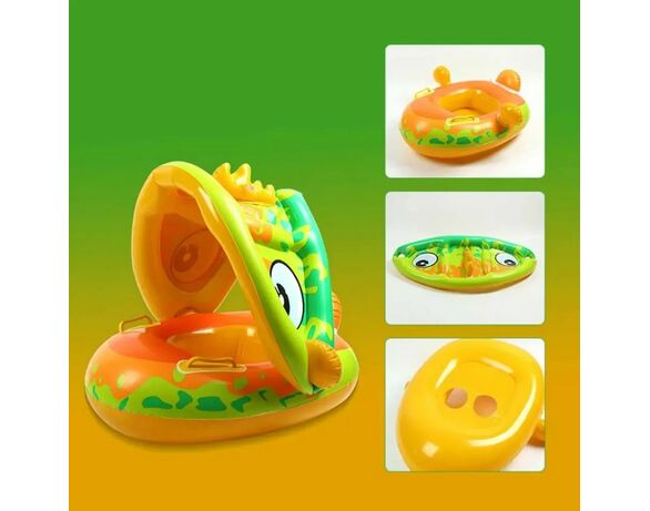 Коло-човник для плавання надувне з навісом Динозавр Аврора картинка 4 з доставкою