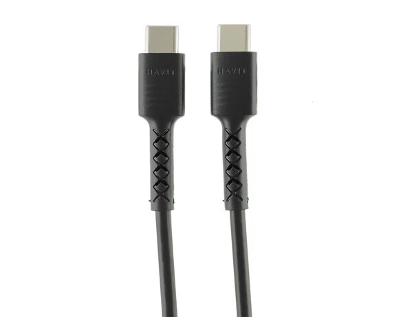 Кабель Type-C-Type-C HAVIT HV-CB6236 чорний 1 м Аврора картинка 2 купити