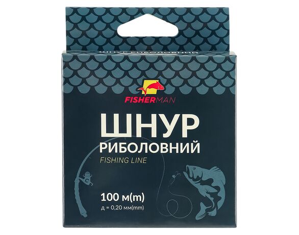 Шнур риболовний Fisherman d=0,20 мм 100 м Аврора недорого