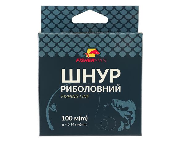 Шнур риболовний Fisherman d=0,14 мм 100 м Аврора фото
