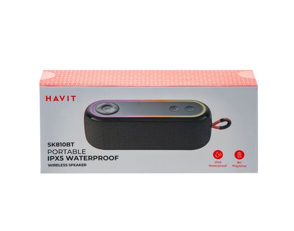 Колонка портативна HAVIT HV-SK810BT RGB чорна 12 Вт Аврора картинка 6 ціна