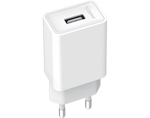 Адаптер для зарядки мережевий Gelius Single GP-HC064 USB білий картинка 2 в інтернет-магазині Аврора