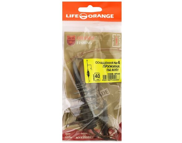 Оснащення коропове для бойлу LIFE ORANGE Spring Leadcore №4 40 г картинка 2 в Аврорі