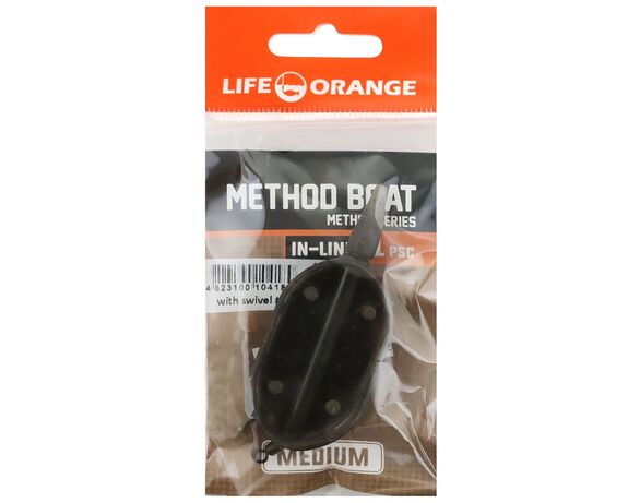 Годівниця рибальська LIFE ORANGE Boat Flat Method з вертлюгом №4 50 г Аврора картинка 4 з доставкою