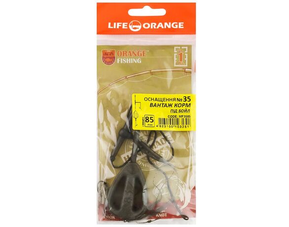 Оснащення коропове для бойлу LIFE ORANGE Lead Feed Leadcore №35 85 г Аврора картинка 2 недорого