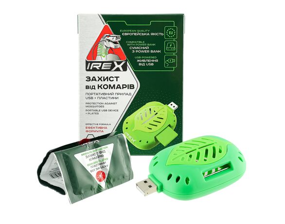 Комплект від комарів IREX: портативний фумігатор USB+пластини Аврора дешево