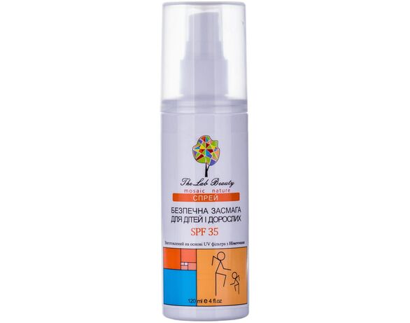 Спрей для засмаги дорослих і дітей The Lab Beauty SPF35 120 мл Аврора відгуки