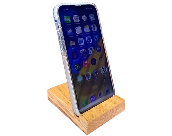 Підставка для телефону дерев'яна Eco wood Аврора картинка 3 дешево