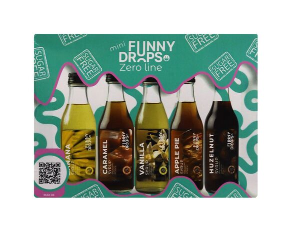 Набір сиропів для напоїв Funny Drops Zero line mini 50мл х 5шт/уп Аврора картинка 2 вартість