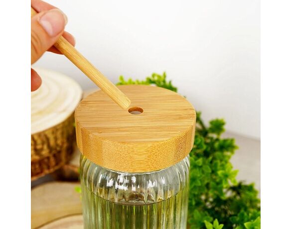 Ємність для напоїв скляна Excellent Houseware 500 мл Аврора картинка 4 купити
