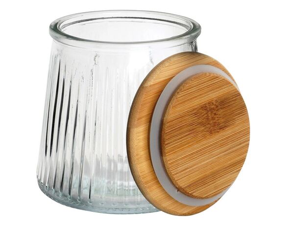Ємність для сипучих скляна Excellent Houseware 680 мл Аврора картинка 2 дешево