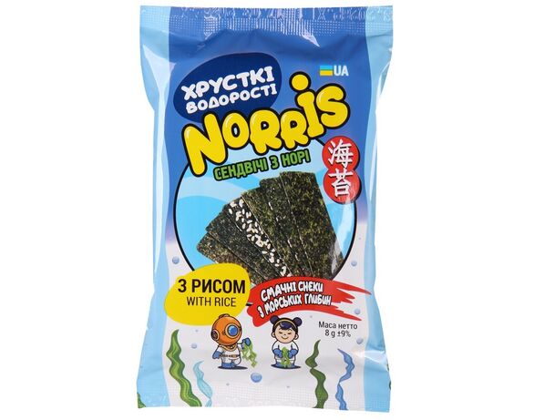 Сендвічі норі хрусткі NORRIS з рисом 8 г Аврора купити