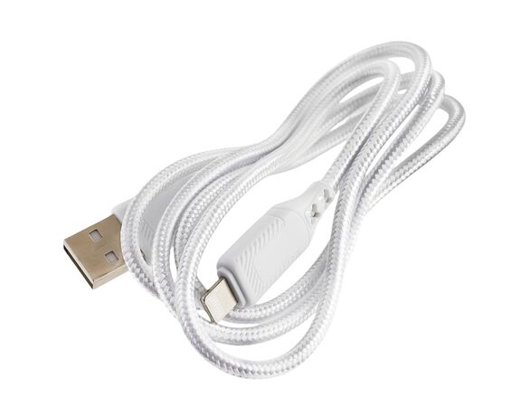 Кабель USB-Lightning XO NB235 Zebra Series Braided білий 1м Аврора картинка 3 купити