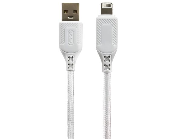 Кабель USB-Lightning XO NB235 Zebra Series Braided білий 1м Аврора картинка 2 купити
