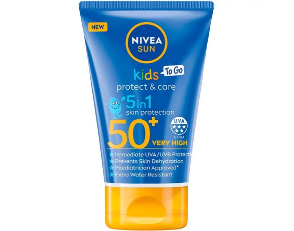 Лосьйон сонцезахисний дитячий NIVEA SUN Захист та догляд SPF50 50 мл Аврора вартість
