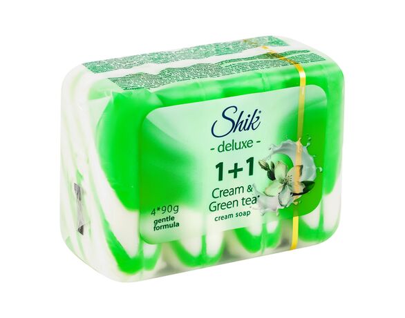 Набір крем-мила туалетного Shik Deluxe 1+1 Зелений чай 90 г х 4 шт/уп Аврора купити
