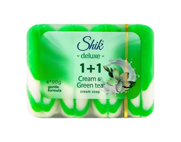 Набір крем-мила туалетного Shik Deluxe 1+1 Зелений чай 90 г х 4 шт/уп Аврора картинка 2 недорого