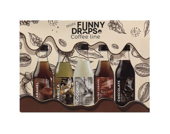 Набір сиропів для напоїв Funny Drops Coffee line mini 50мл х 5шт/уп Аврора картинка 2 недорого
