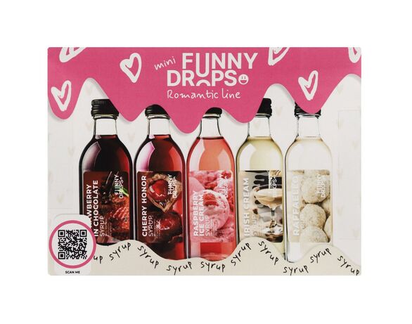 Набір сиропів для напоїв Funny Drops Romantic line mini 50мл х 5шт/уп Аврора картинка 2 ціна