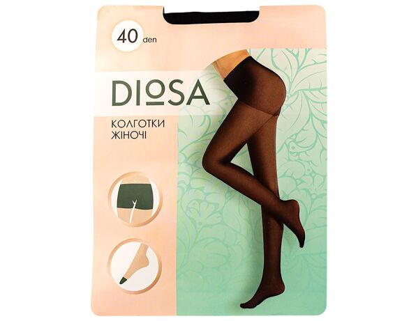 Колготи жіночі капронові Diosa Nero 40 den, р.5 Аврора каталог