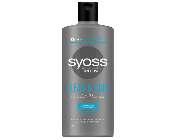 Шампунь для нормального та жирного волосся чоловічий Syoss Clean&Cool 440 мл в інтернет-магазині Аврора