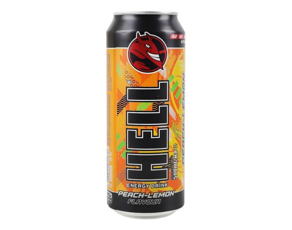 Напій енергетичний безалкогольний  HELL Peach-lemon ж/б 500 мл Аврора картинка 2 купити