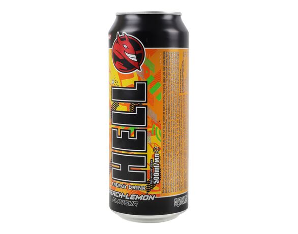Напій енергетичний безалкогольний  HELL Peach-lemon ж/б 500 мл картинка 4 в інтернет-магазині Аврора