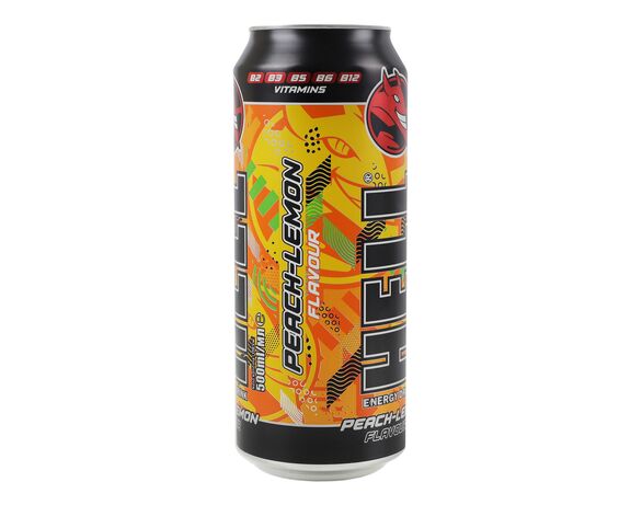 Напій енергетичний безалкогольний  HELL Peach-lemon ж/б 500 мл Аврора картинка 5 дешево