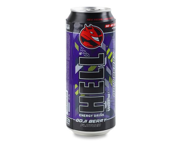 Напій енергетичний безалкогольний HELL Goji Berry ж/б 500 мл в інтернет-магазині Аврора