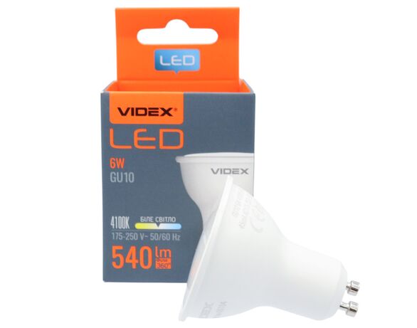 Лампа LED VIDEX MR16e GU10 6 Вт 4100 K 220 В Аврора вартість