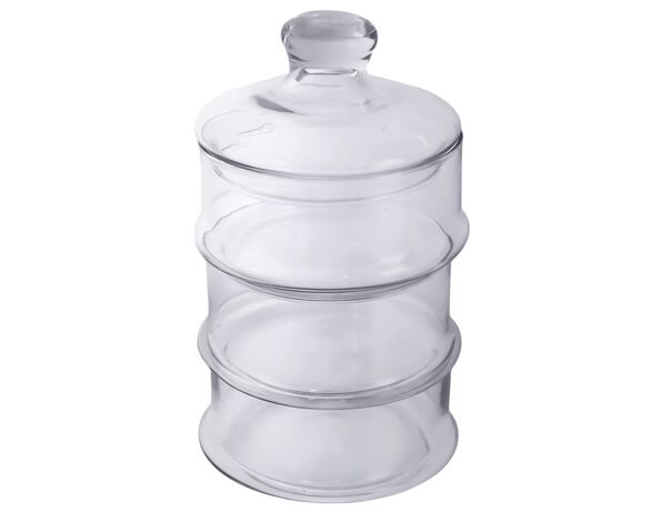 Цукерниця скляна триярусна Excellent Houseware Аврора каталог