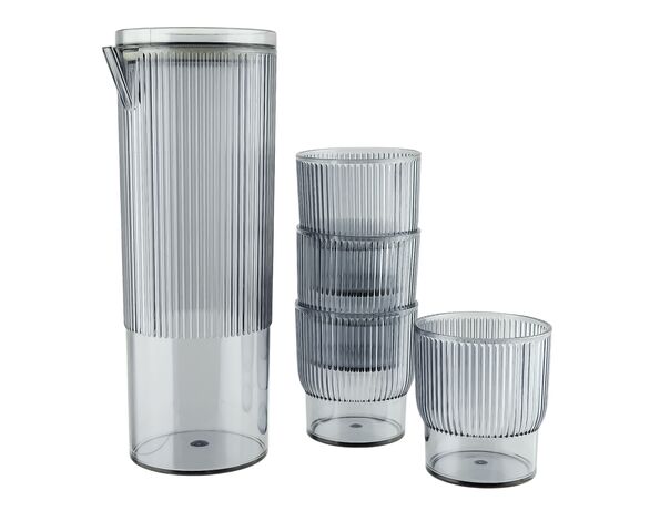 Набір для напоїв Wellini: глечик+стакани 4 шт Аврора відгуки