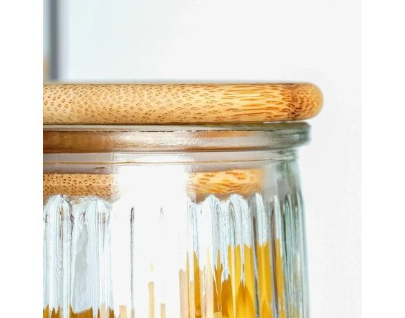 Ємність для сипучих скляна Excellent Houseware 1000 мл Аврора картинка 4 відгуки