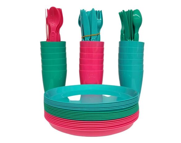 Набір посуду для пікніка Excellent Houseware 6 персон Аврора картинка 5 дешево