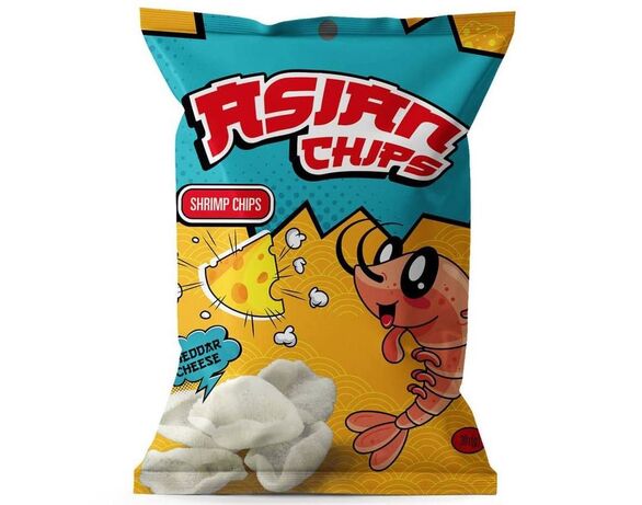 Чипси креветкові Asian chips зі смаком сиру 30 г Аврора вартість