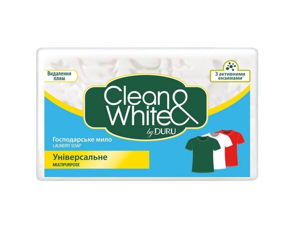 Мило господарське тверде Duru Clean&White універсальне 120 г Аврора відгуки
