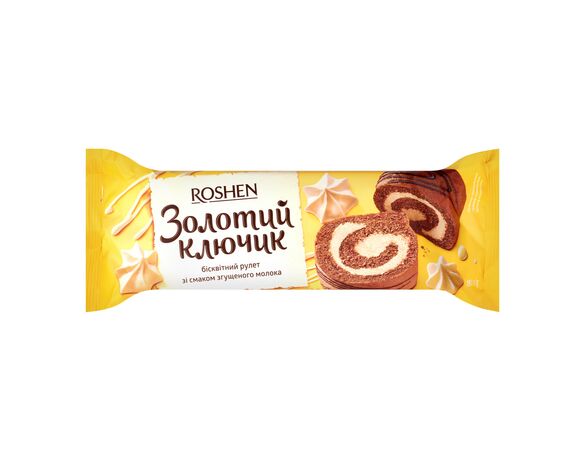 Рулет бісквітний ROSHEN Золотий ключик 180 г Аврора з доставкою