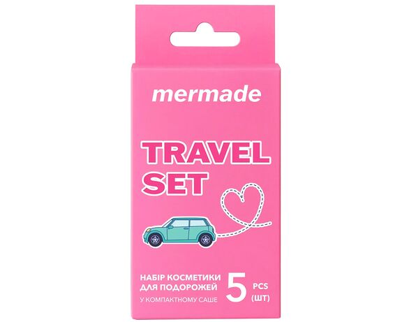 Набір косметики для подорожей MERMADE Travel mini 5 саше в упаковці Аврора вартість