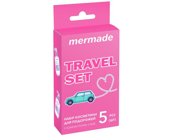 Набір косметики для подорожей MERMADE Travel mini 5 саше в упаковці картинка 2 в інтернет-магазині Аврора