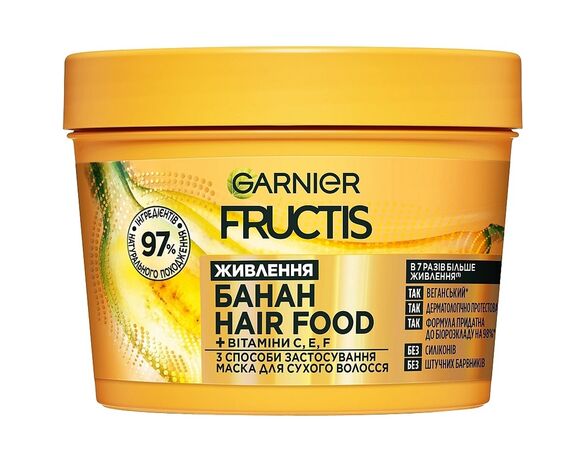 Маска для сухого волосся Fructis Hair Food Банан 400 мл Аврора дешево