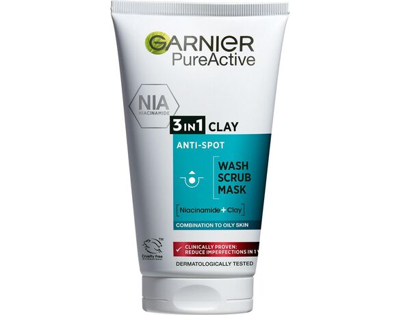 Гель для вмивання обличчя 3в1 GARNIER Pure Active з глиною 150 мл в інтернет-магазині Аврора