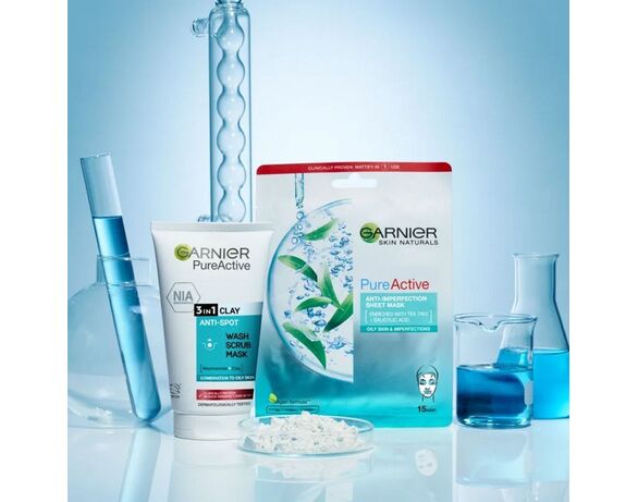 Гель для вмивання обличчя 3в1 GARNIER Pure Active з глиною 150 мл Аврора картинка 6 ціна