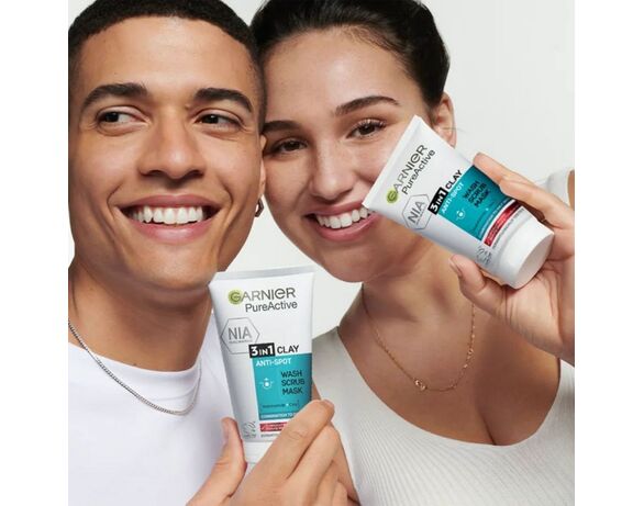Гель для вмивання обличчя 3в1 GARNIER Pure Active з глиною 150 мл Аврора картинка 7 каталог