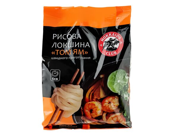 Локшина рисова швидкого приготування Hokkaido Club ТОМ ЯМ 80 г Аврора дешево