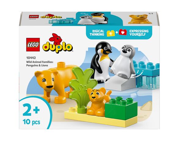 Конструктор LEGО DUPLO Сімейства диких тварин: пінгвіни, леви 10442 Аврора недорого