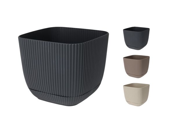 Вазон для квітів пластиковий квадратний HOME&STYLING 15х13 см Аврора картинка 5 відгуки