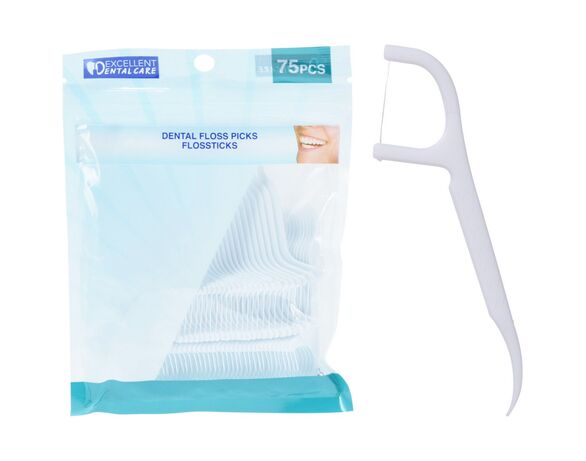 Нитка зубна з тримачем Excellent Dental Care 75 шт Аврора дешево