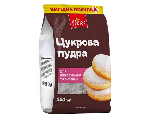 Пудра цукрова для декорування та випічки Деко 350 г Аврора недорого